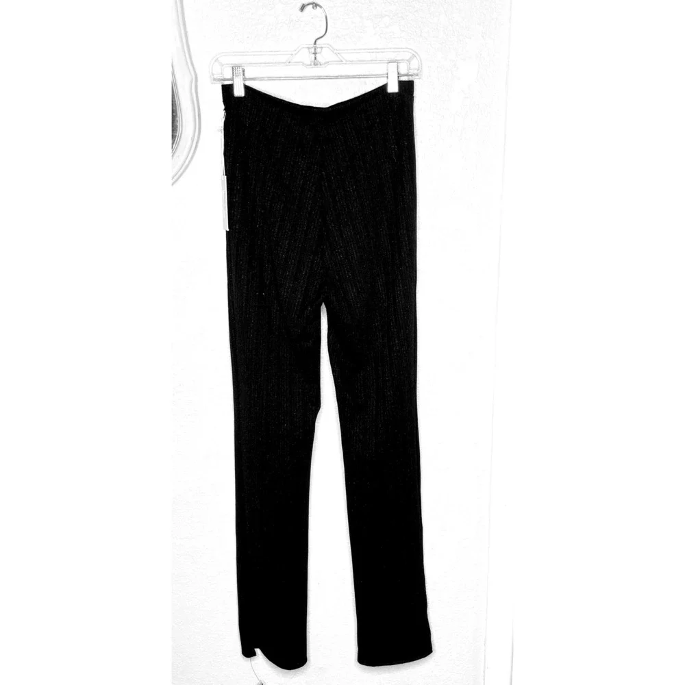 NWT Reformation Largo Black High Rise Side Slit Flare Disco Pants Size L - Picture 4 of 8